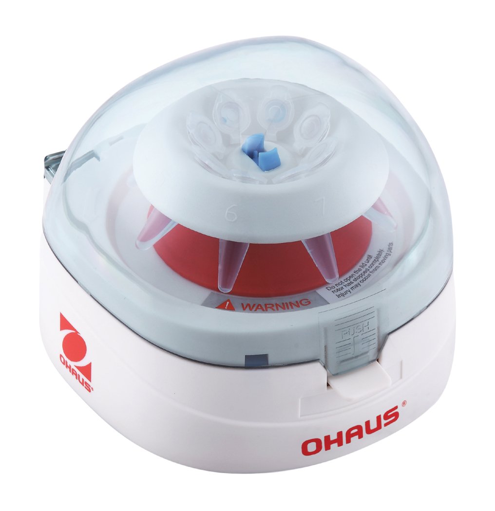 Ohaus Frontier 5306 Mini Centrifuge Machine, Laboratory Benchtop Centrifuge for Sample Separation, Dual Safety Switch, Quiet Operation, Simple Controls, 2 Rotor Options, 6000 RPM