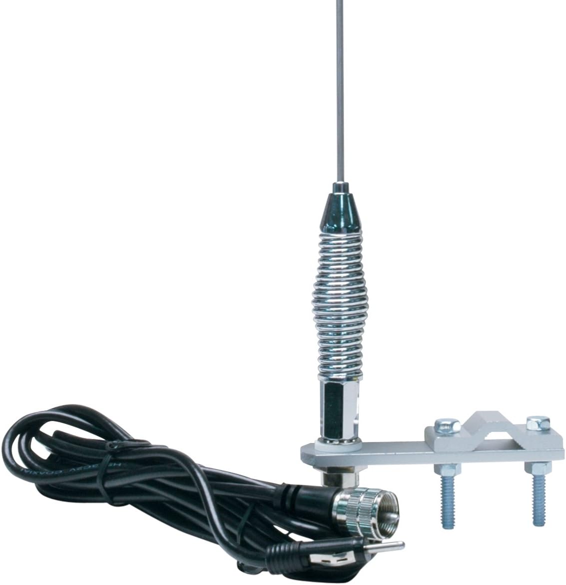 RoadPro (RP-557) 28" 2" AM/FM Mirror Mount Stainless Steel Antenna Kit with Shock Spring