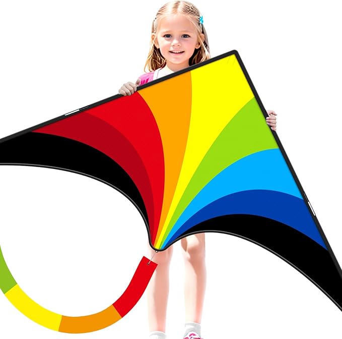 Delta Kites for Kids & Adults, Extremely Easy to Fly, Single Line Beach Kite