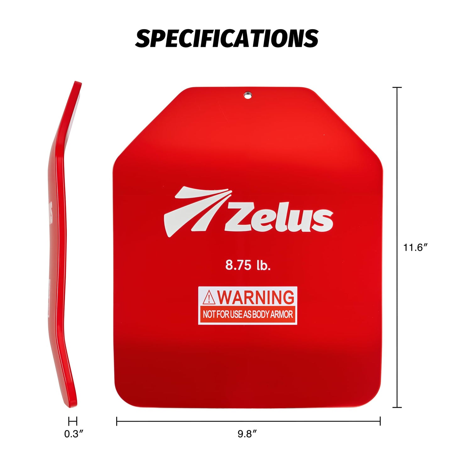 ZELUS Curved Weighted Vest Plates for Workout, 8.75LB Pairs Steel Weight Plates for Tactical Weight Vest, Ergonomic Training Plates for Running, CrossFit & Strength Training
