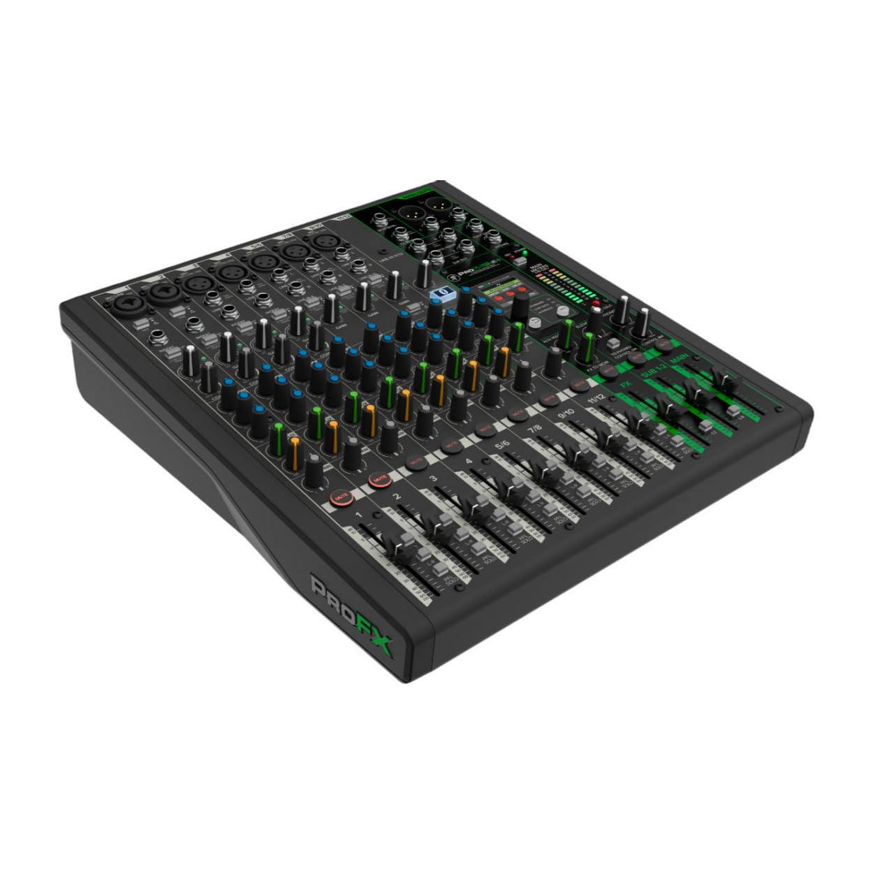 Mackie ProFX12v3+ 12-Channel Professional Analog Mixer with USB, Onyx Mic Preamps, GigFX Effects Engine, and Bluetooth