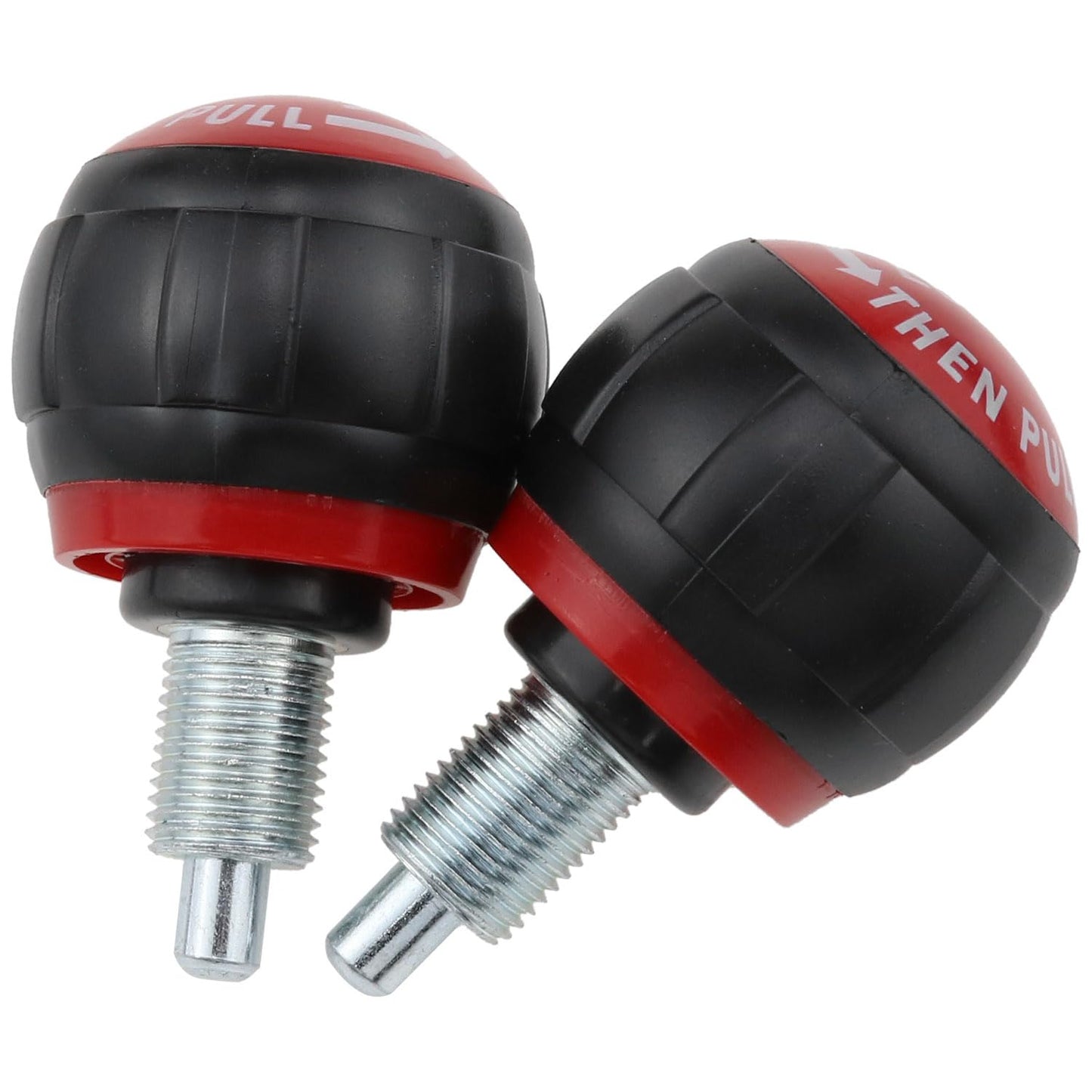 AYLIFU 2 PCS M16 Pop Pull Pin Knob Spherical Fitness Pop Pull Pin Knob Pull Pin Spring Knob Replacement Part for Fitness Equipment Bicycle Equipment Red