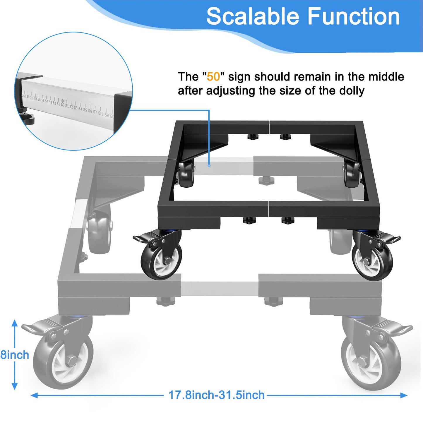 LYUND Heavy Duty All Steel Smoker Stand with 5 Inch Casters Wheels, for Vertical Electric Smoker&Digital Electric Smoker Universal Mobile Base
