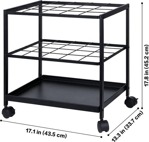 Blueprint Storage Rack Cart - 20-Slot Metal Blueprint Holder for Secure, Non-Slip Storage | Organize Posters & Artwork
