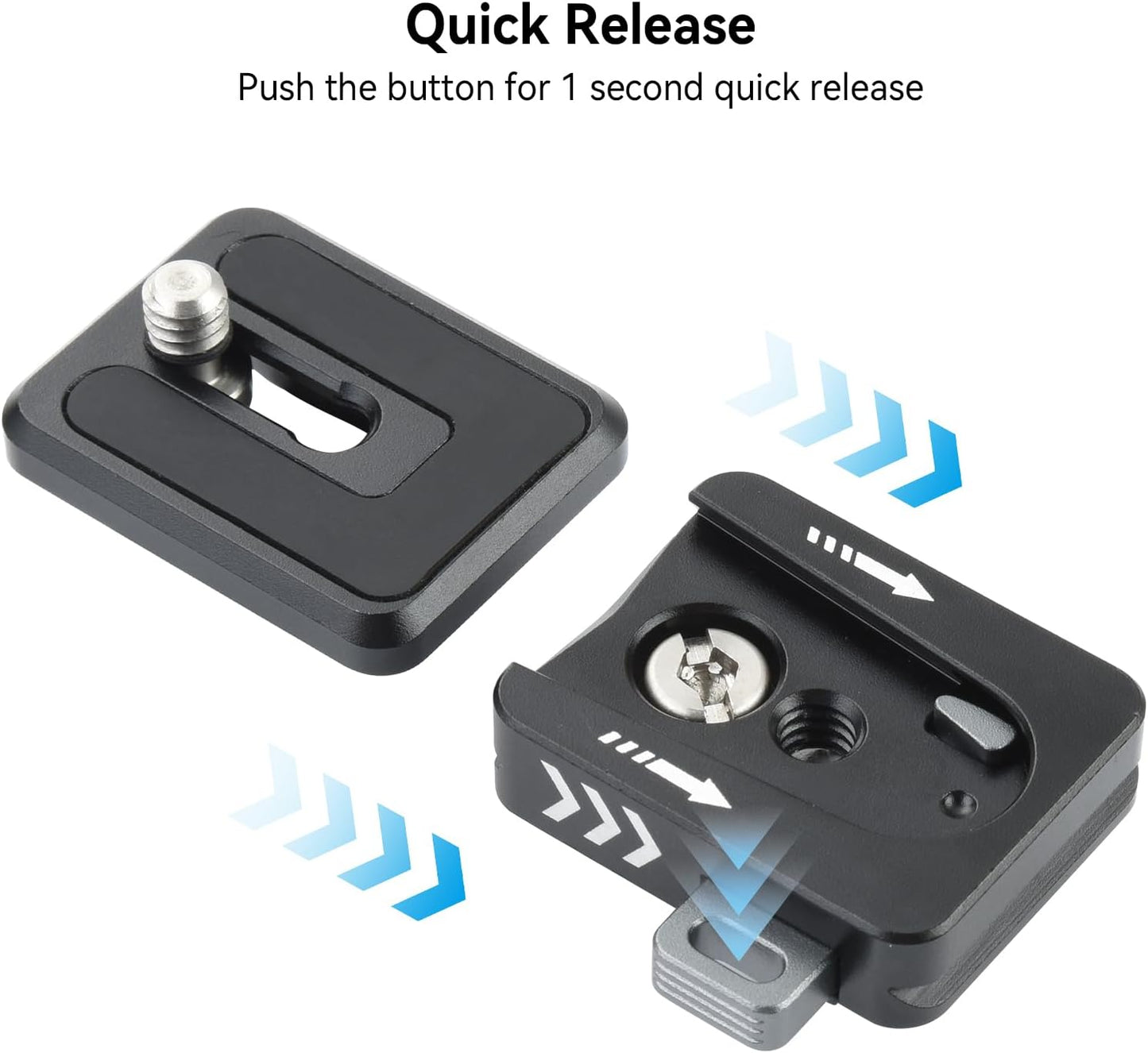 UTEBIT 38mm 1/4" 5kg, Camera Quick Release Plate, Screw Thread Quick Release System QR Plate Camera Tripod Mount