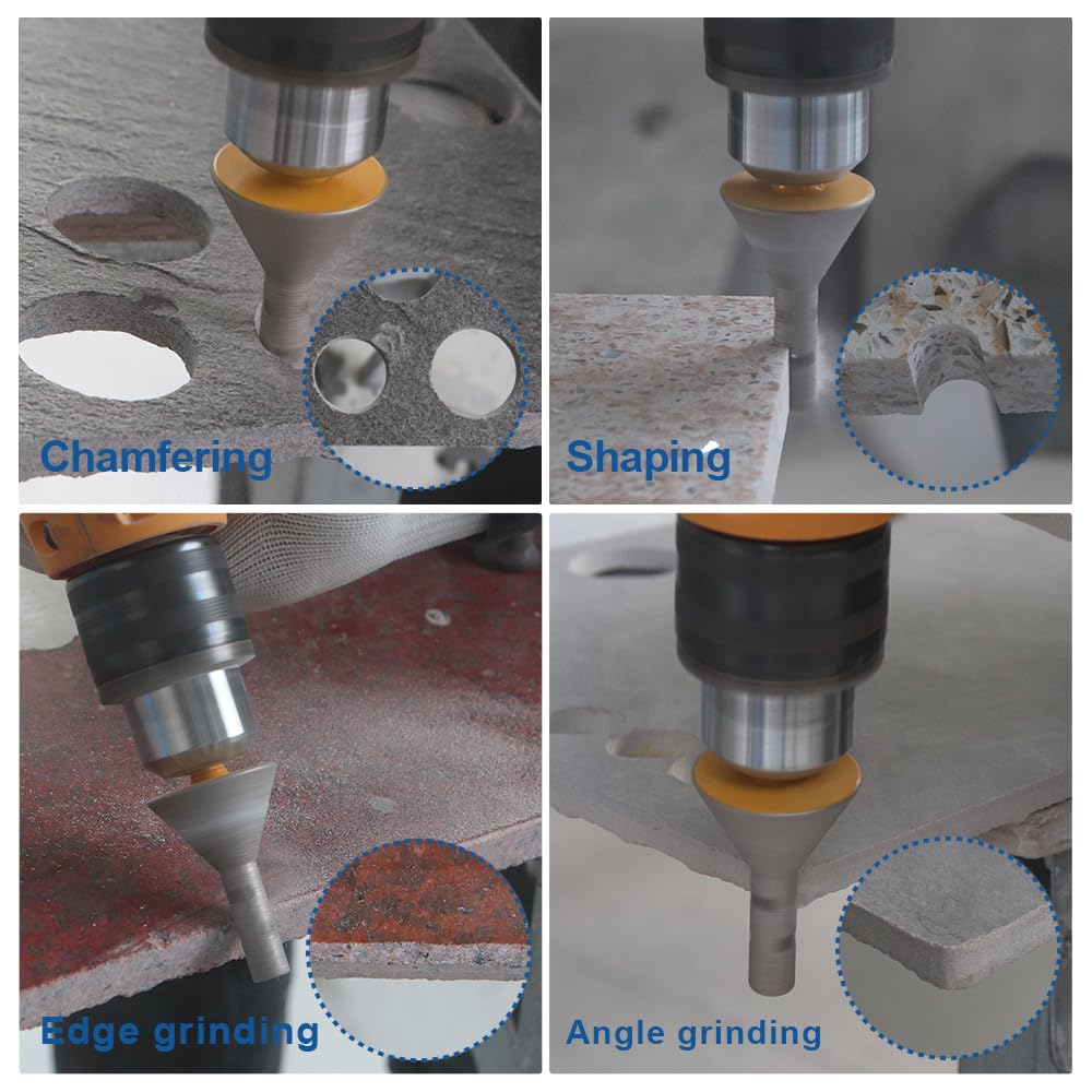 HIGHDRIL 13Pcs Diamond Hole Saw Kit and HIGHDRIL Diamond Beveling Chamfer Bit