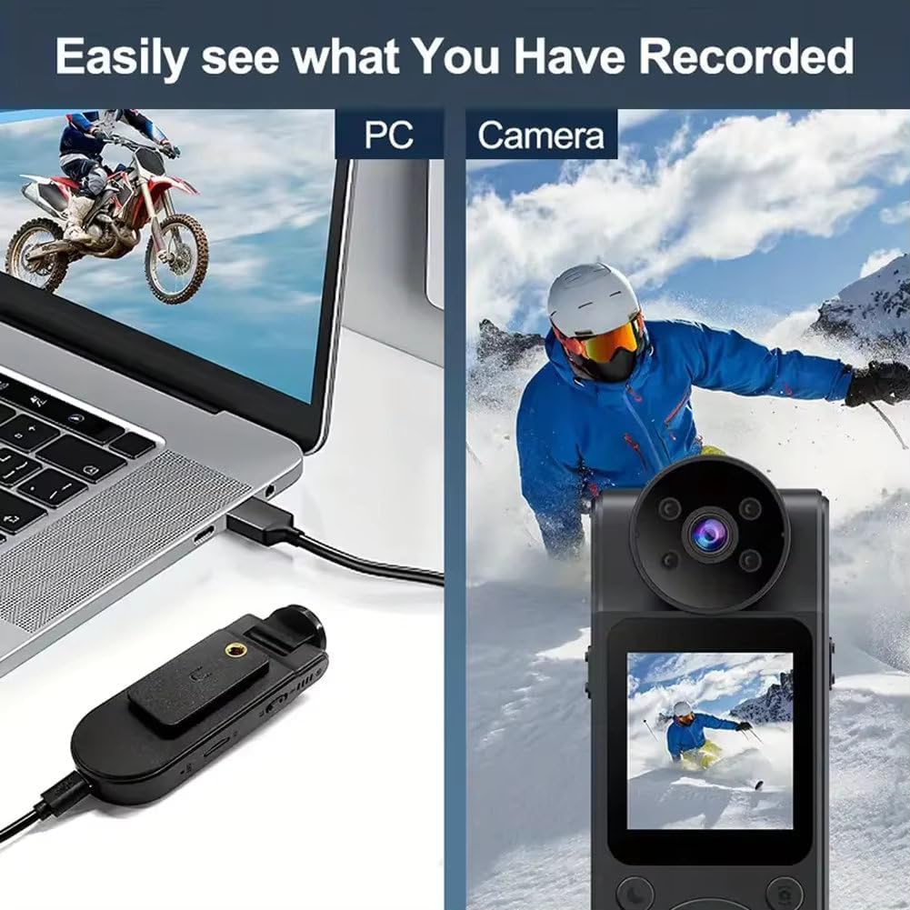 KATZEIST 1.5Screen 64GB Card,1080P 180 Mini Body Camera Video Recording with Memory Wearable Personal Bodycam