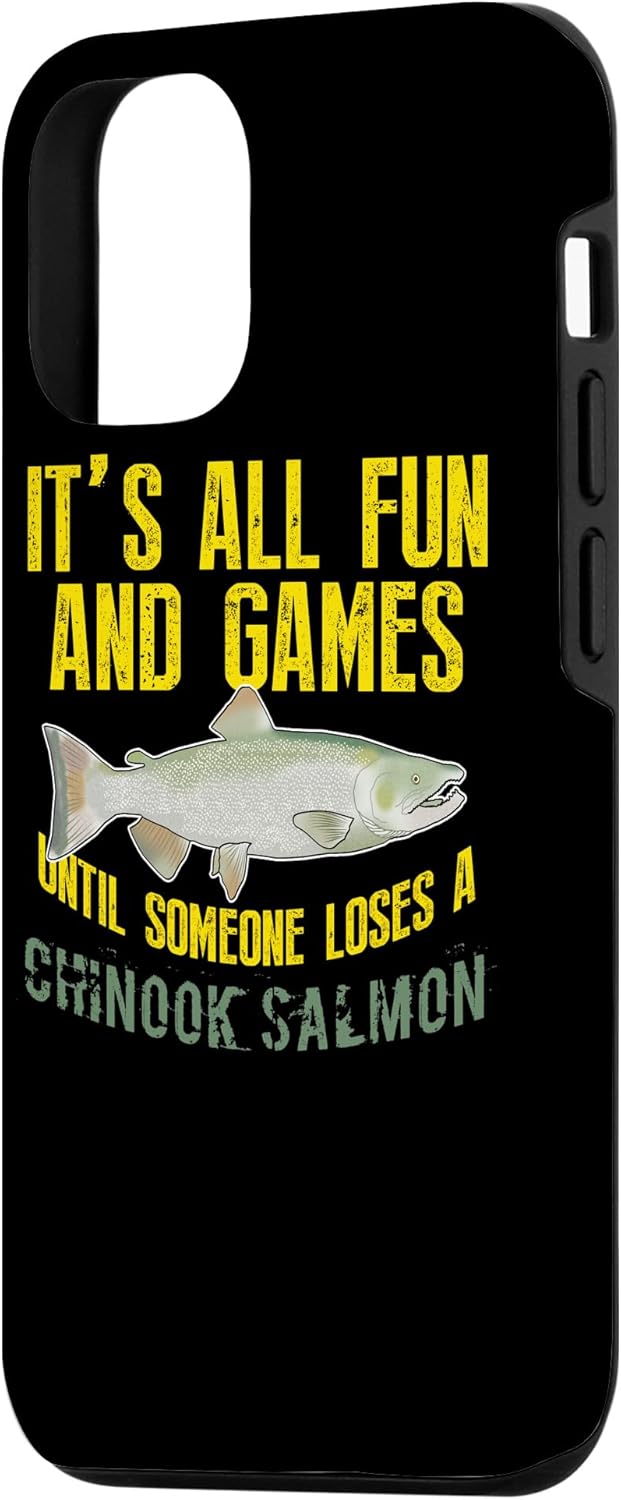 Chinook Salmon Fishing Freshwater Fish Gifts co. 12/12 iPhone Pro Funny Chinook Salmon Fish Graphic Freshwater Fishing