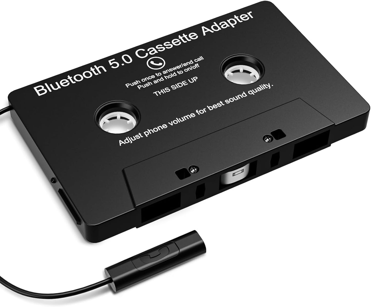 Mersoco Cassette MP3 5.0 Cassette Car Audio Bluetooth Wireless Receiver, Tape Player Bluetooth Aux Adapter, Hands-Free
