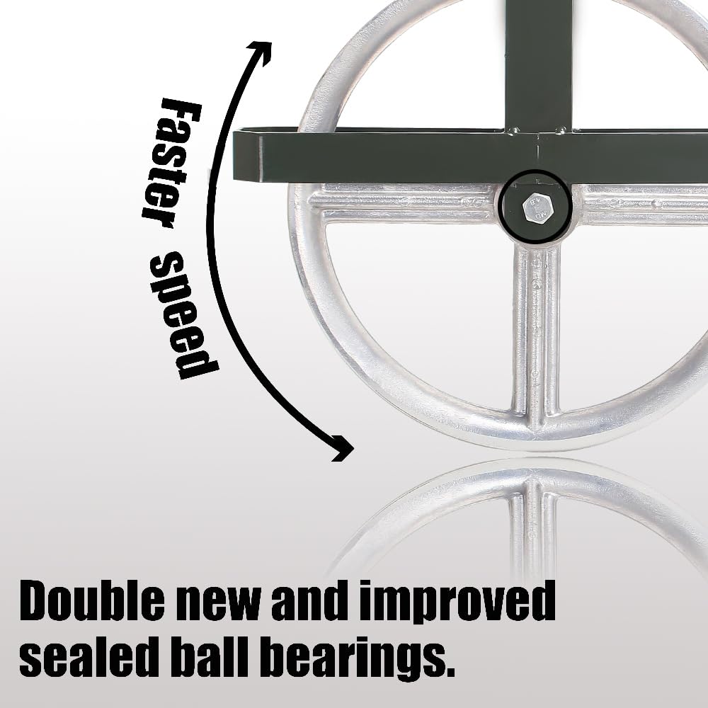 POPMOON Scaffold Hoist Pulley 12" Scaffolding Wheels Aluminum Pulley Wheel 1000lbs Ladder Hooks Pulleys for Lifting with Rope