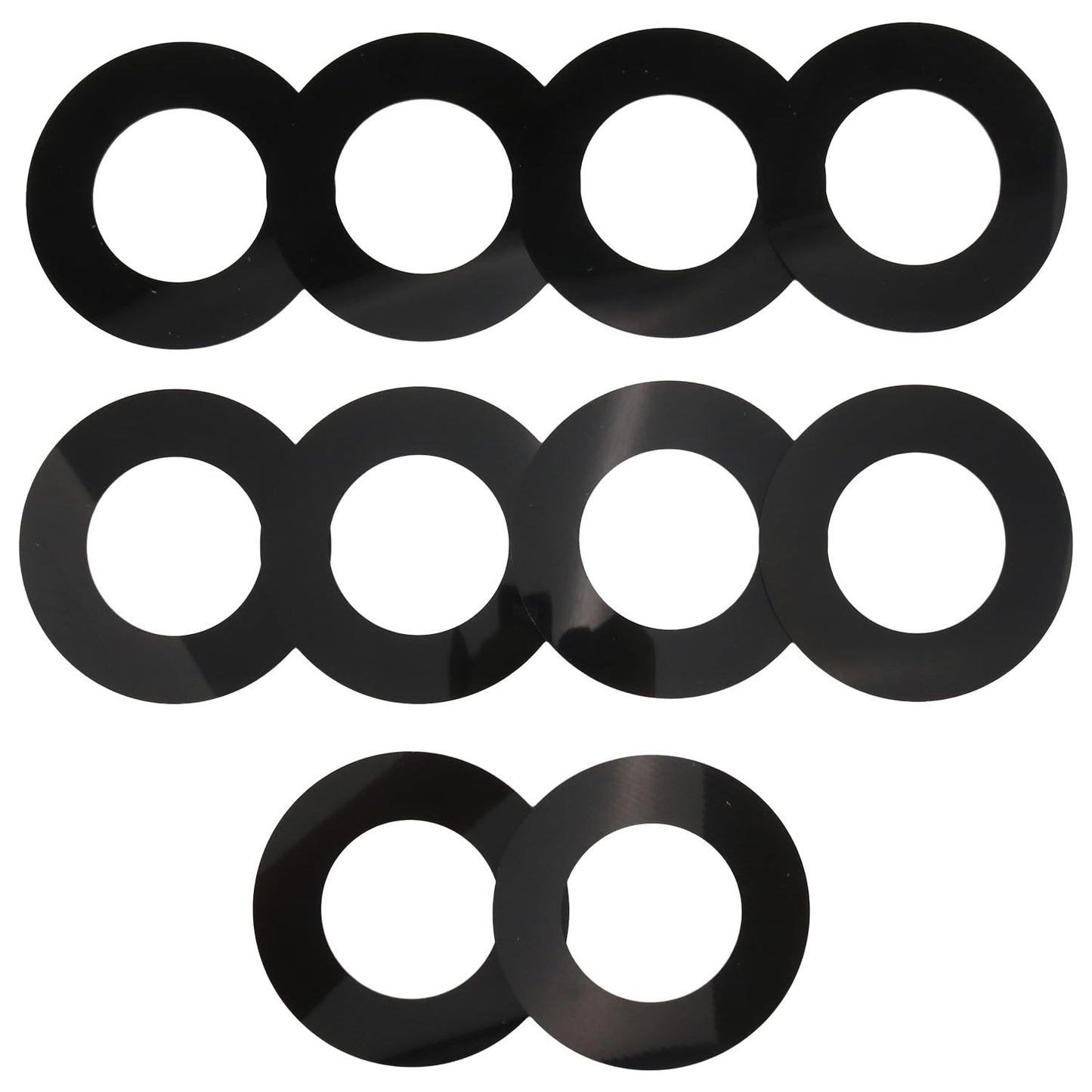 WQSING 10PCS 50mm Bucket Pin Shim Kit Compatible with Caterpillar CAT Bobcat Deere Komatsu Excavator Skid Steer Heavy Equipment