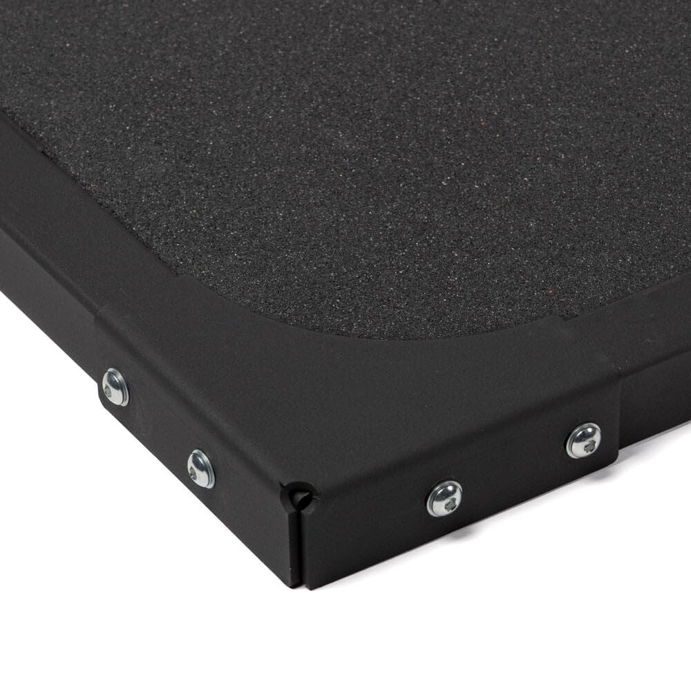 Titan Fitness Full Deadlift Platform, 8FT x 4FT Bolt-Together Steel Frame with 8 Pack Rubber Tiles, Olympic Strength Training Dedicated Lifting Space, Protects Floor, Weights, Bar, Includes Band Pegs