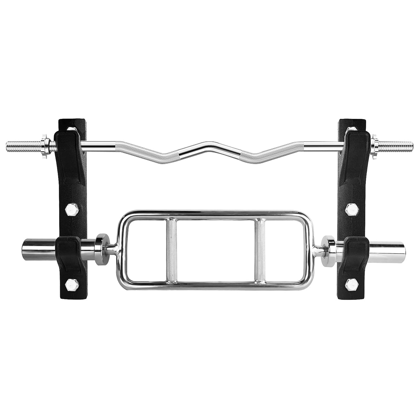 Luwint Barbell Holder Horizontal Wall Mounted 2 Bar Storage Rack