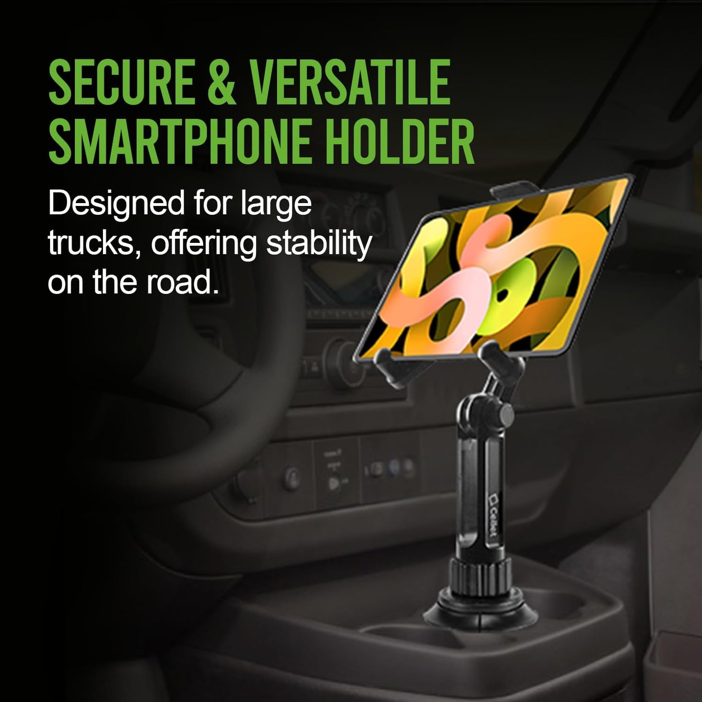 Cellet Cup Holder Tablet Mount, Car Cradle Holder Compatible for All iPad, Pro, Air, Mini Samsung Galaxy Tablet, Amazon