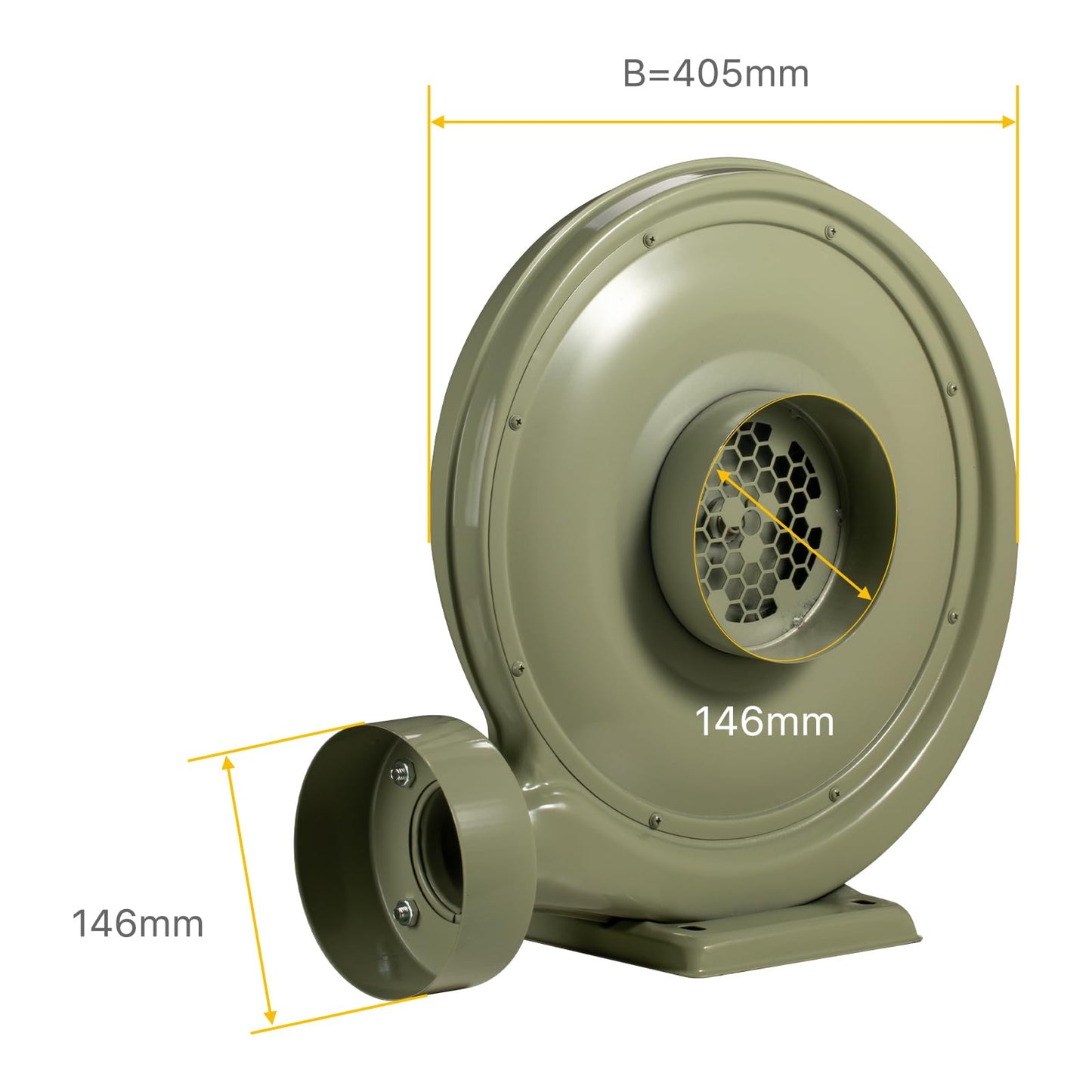 Cloudray 550W 750W Industrial Fan for CO2 Laser Engraving Cutting Machine Medium Pressure Lower Noise (550W, 220V 50Hz)