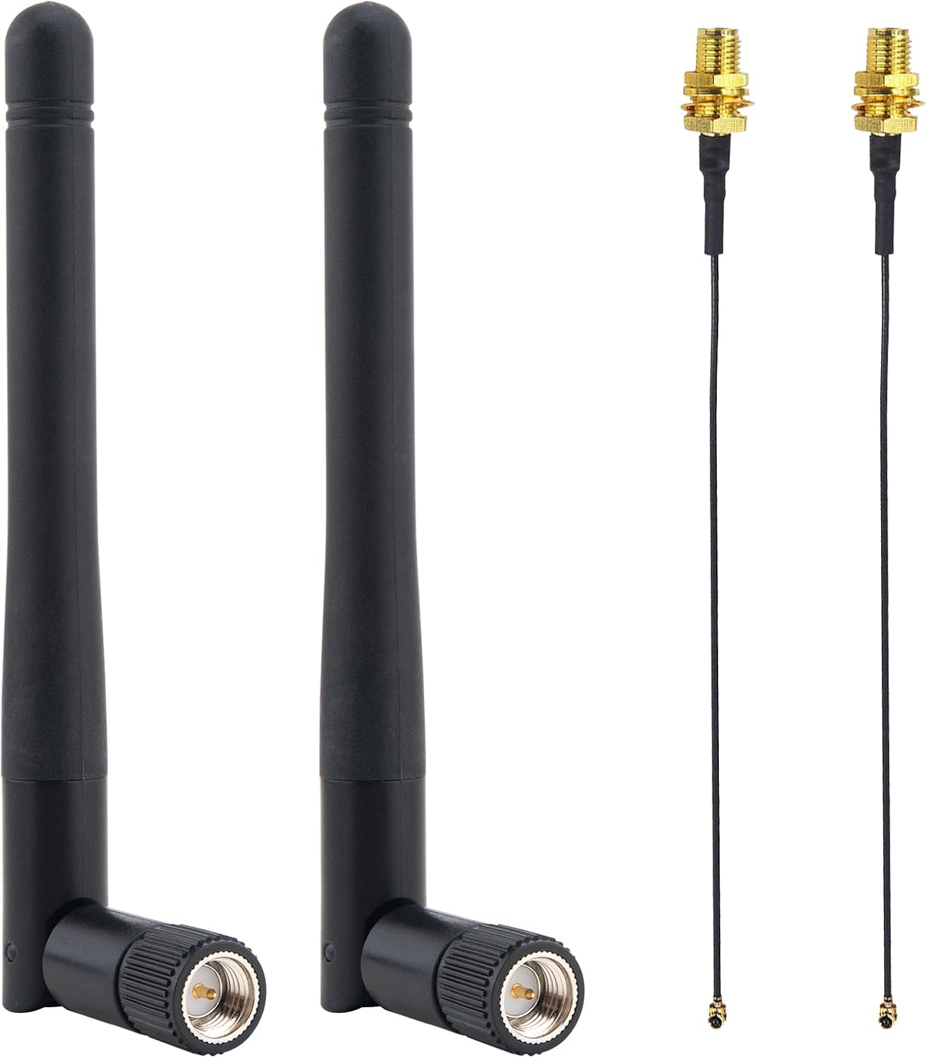 Kaunosta 433 MHF1 4-Pack, 2433MHz 3dBi 215cm MHF1 CCU3 CCU2 CC1101, MHz SMA Male Antenna Kit Radio Antenna Short