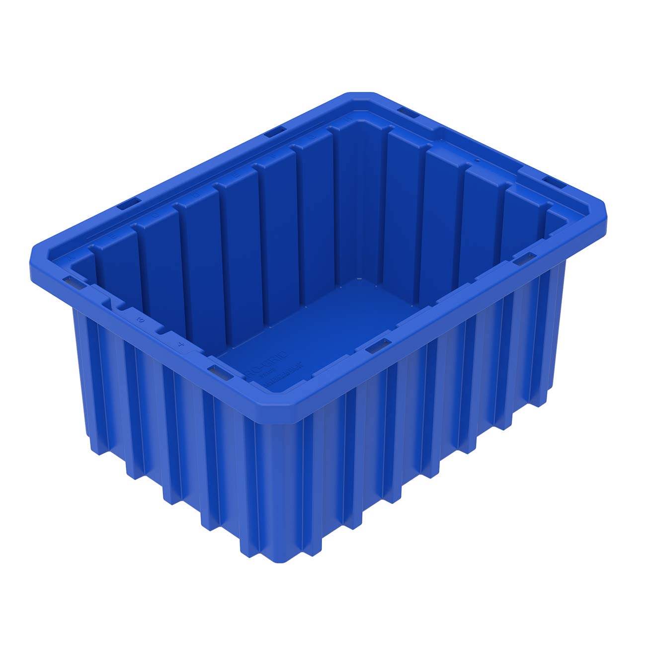 Akro-Mils 33105 Akro-Grid Plastic Slotted Dividable Modu Box Stackable Grid Storage Tote Container, (10-7/8-Inch L x 8-1/4-Inch W x 5-Inch H), (20 Pack), Blue