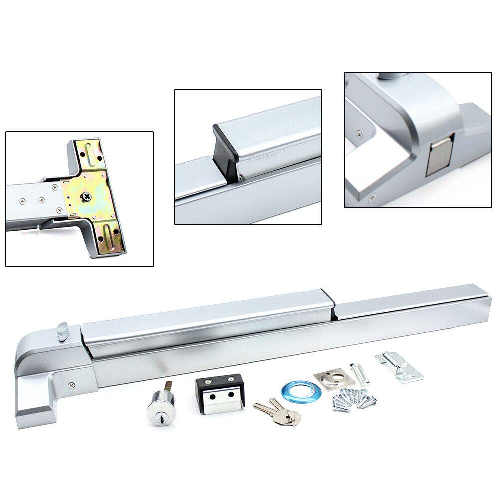 Commercial Door Push Bar Panic Exit Lock Device Heavy Duty Stainless Steel Emergency Exit Bar Hardware Latches