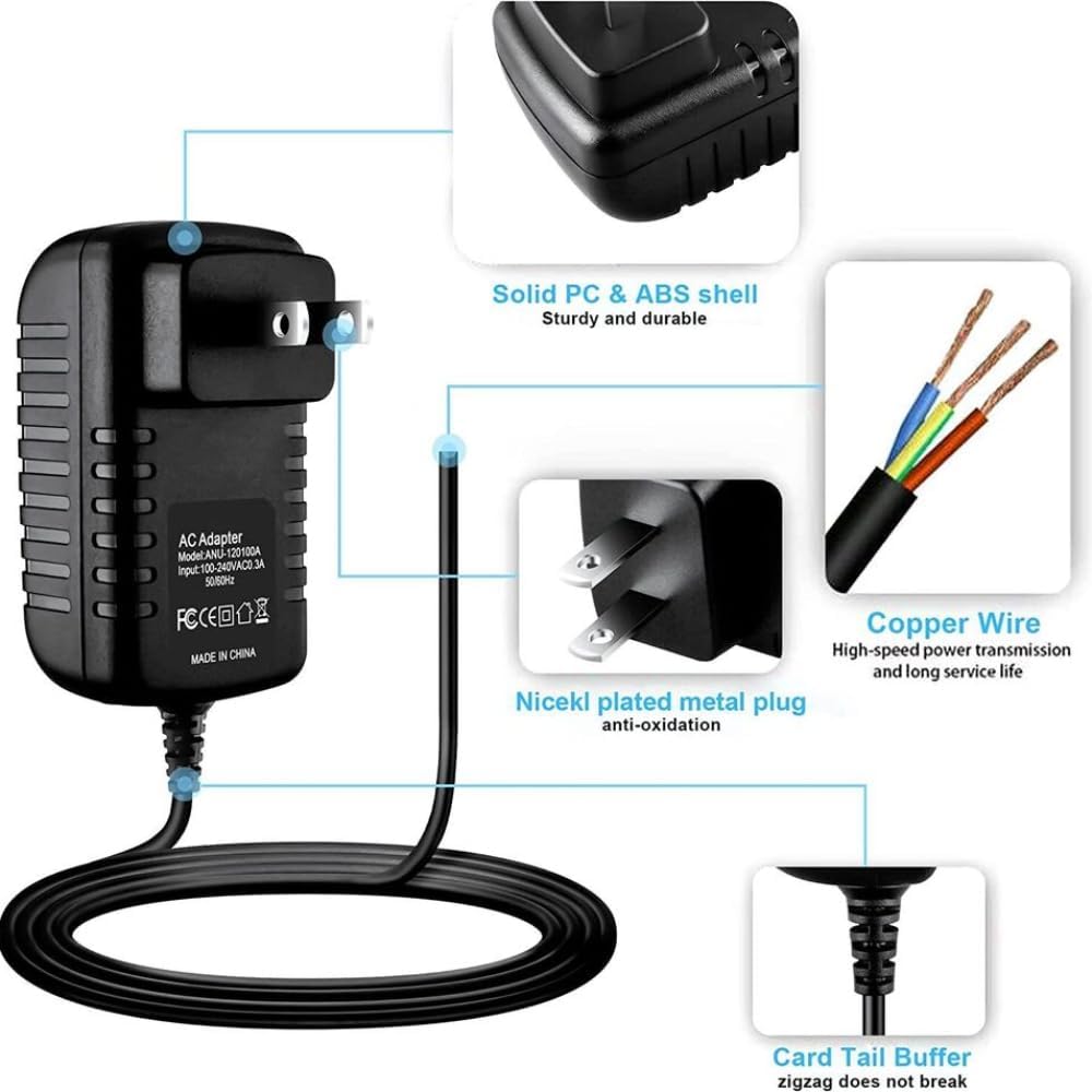 Musstad AC DC Adapter for Freestream Pro TV Media Player Power Supply Cord Cable