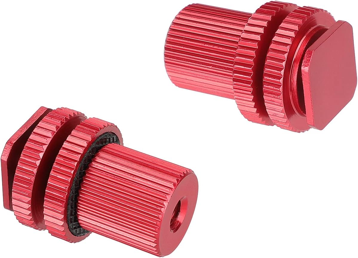 1/4"-20 (Red,2 Pieses)-3064 CAMVATE Camera Hot Shoe Mount to Female Thread Screw Adapter for DSLR Camera Rig