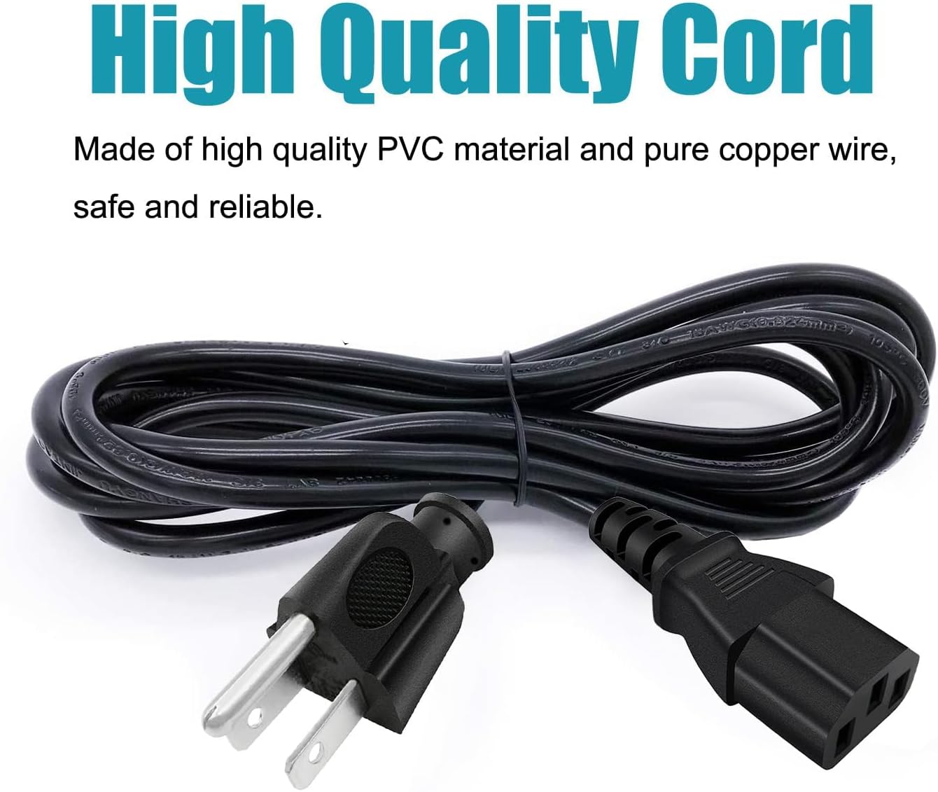 Saireed F2000 C1000 8ft Power Cable Replacement for Anker SOLIX Portable Power Station AC Cable