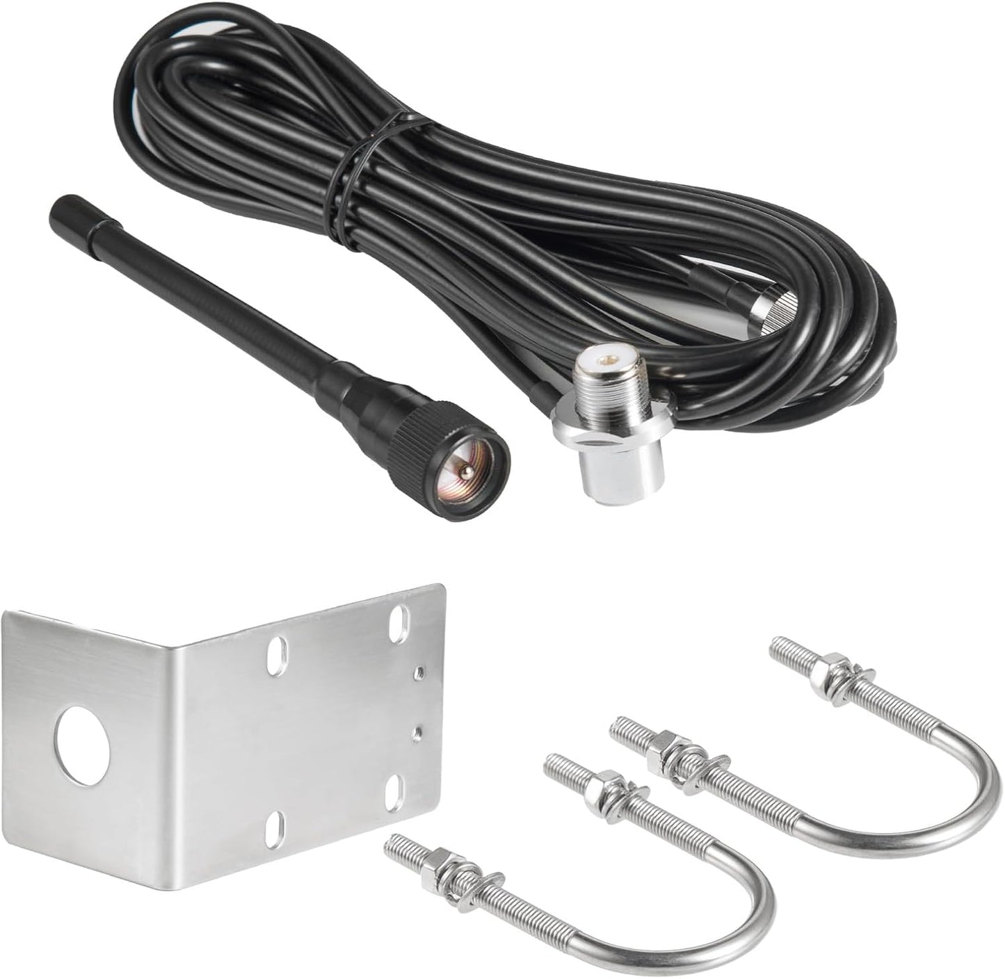 eifagur 156-163MHz PL259 16.5 Sailboat VHF Marine Radio Antenna Low-Profile Antenna Connector with Feet Low Loss