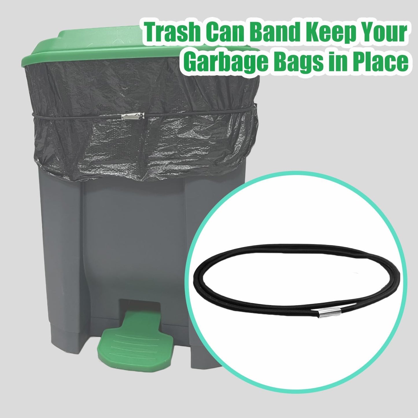 6Pack - Large Dog Pooper Scooper for yard - 20L Step Dog Poop Trash Can Outside - Pet Waste Container Outdoor with Removable Inner Bin - 28" Pooper Scooper & Long Handle Metal Tray&Rake & 50 Waste Bag