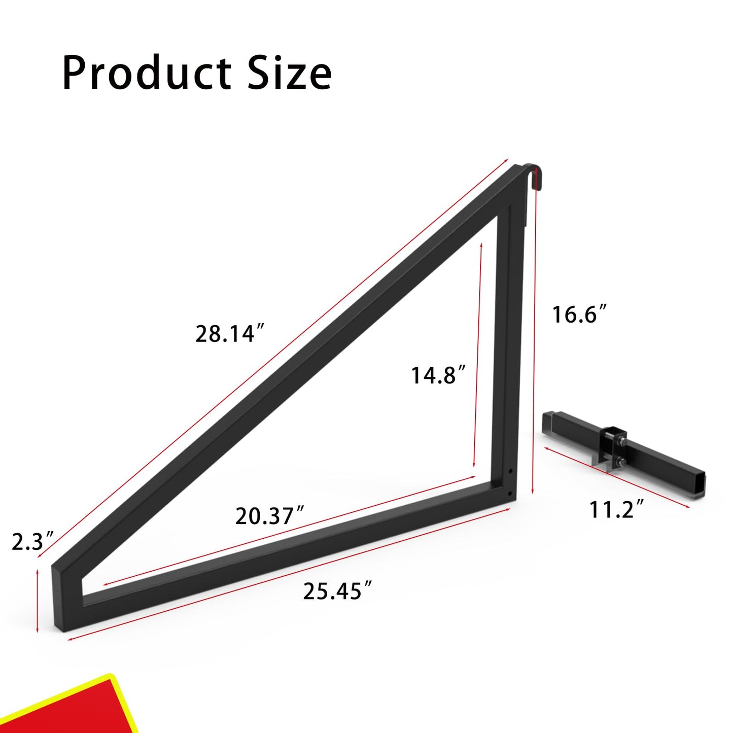 2-Pack Heavy Duty Shipping Container Shelf Brackets - Powder Coated Steel, Creates 16"x18" Cargo Shelves in Trailers & Storage Units, Easy Assembly