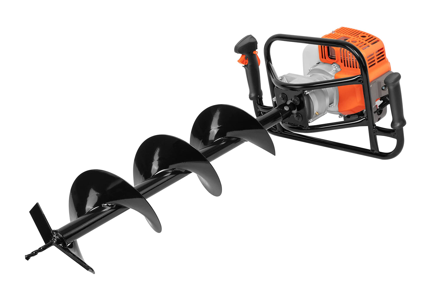 PROYAMA 54cc Post Hole Digger Gas Powered 2 Cycle Earth Auger, 5-Year Warranty Gear Box, 4 Drill Bits 4" 6" 8" 12" + Extension Rod 12" 20"