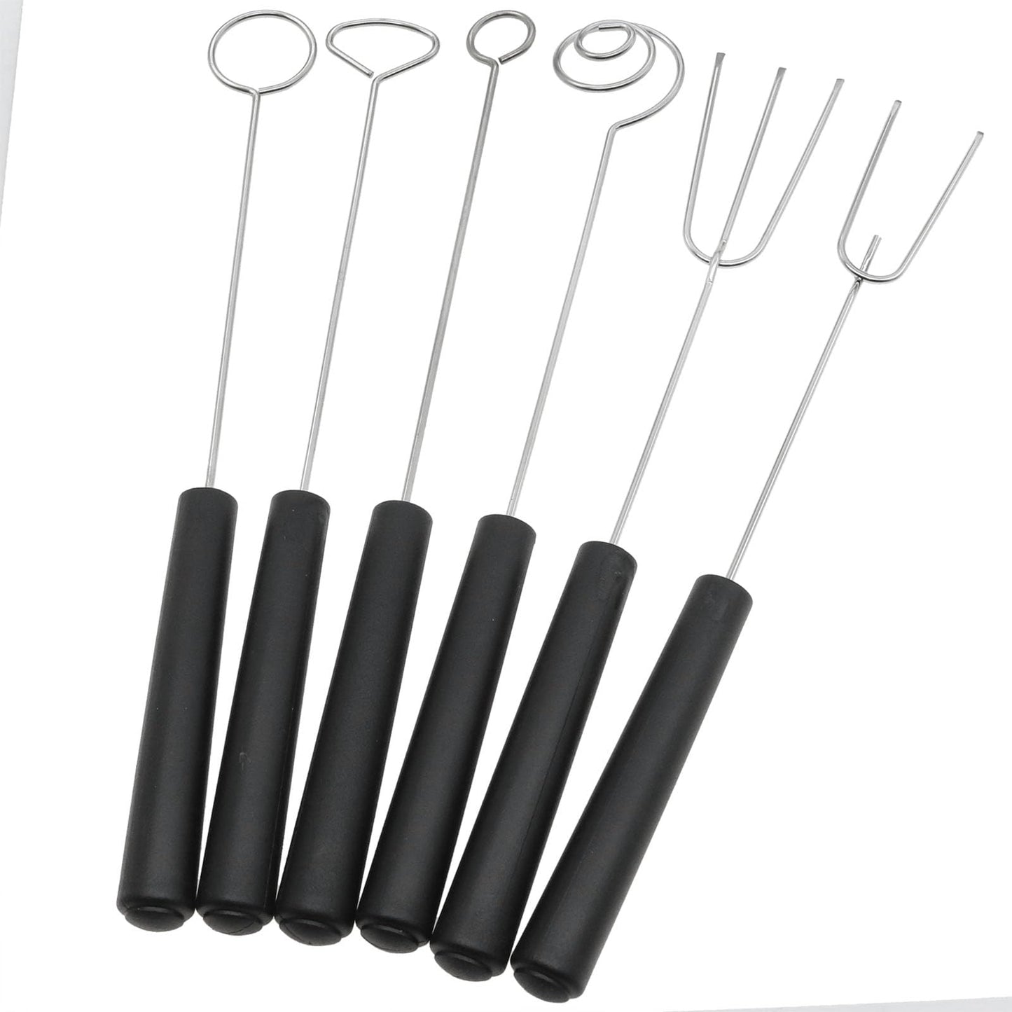 safycaby 6 PCS Chocolate Dipping Tool Stainless Steel Candy Dipping Tool Chocolate Dipping Fork Spoon Set for Handmade Chocolate Pralines Truffles