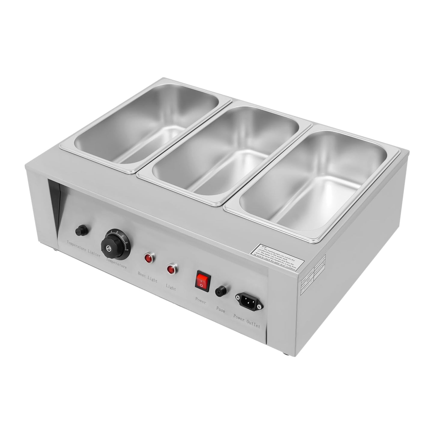 FXEIPOL Commercial Chocolate Tempering Machine, 3 Tanks Stainless Steel Chocolate Melter, 300W Electric Chocolate Warmer Machine for Beverage Stores, Restaurants