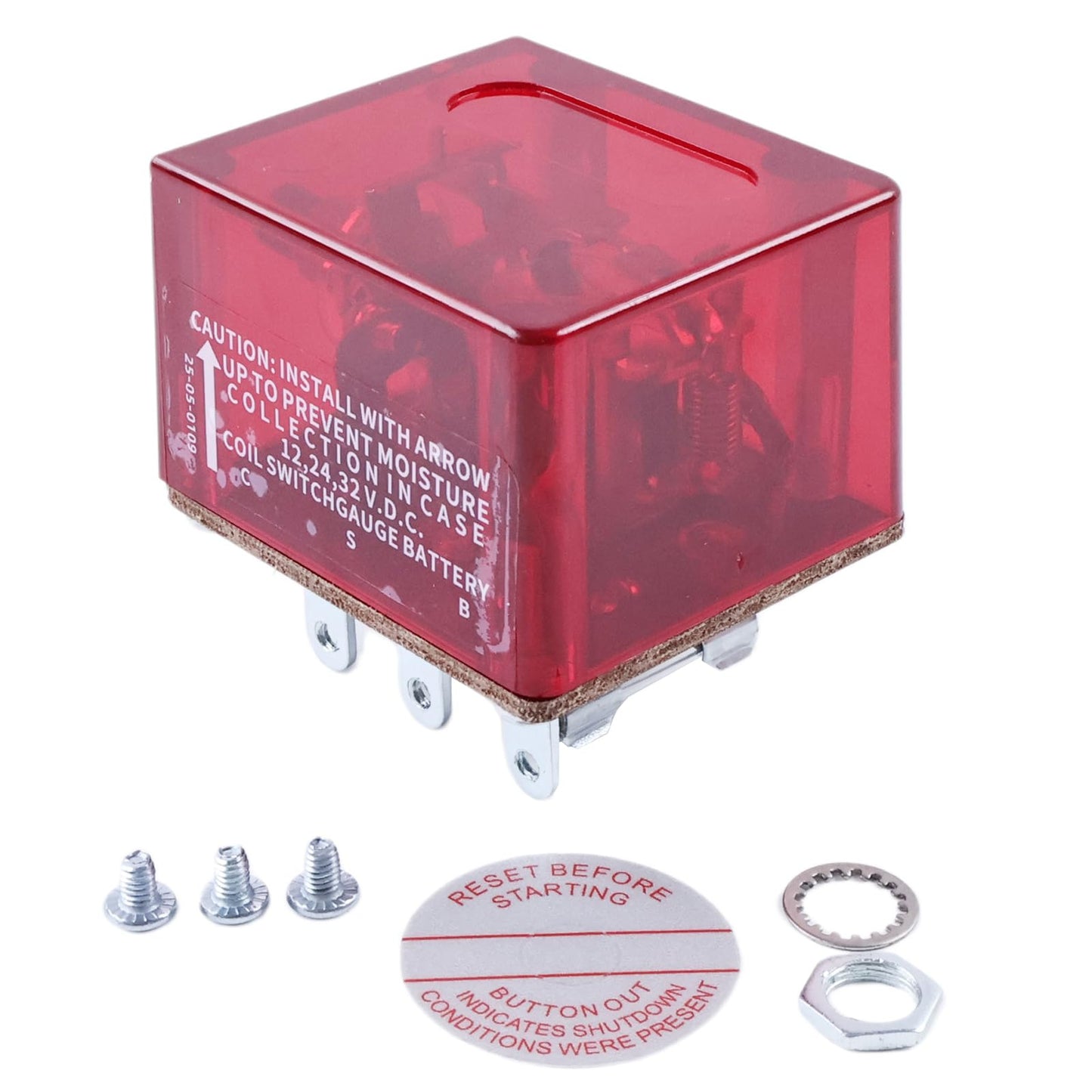NETYANPI 117 Push Button Magnetic Switch 25700071 for FW Murphy Swichgage Panels Auto Engine Shutdown Monitor Marine Diesel Engines Generator Sets Industrial Applications