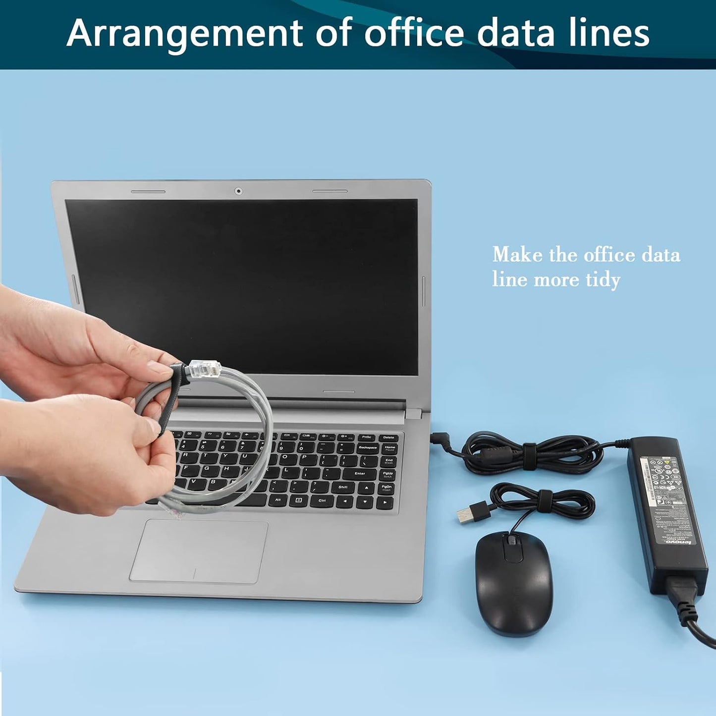 50PCS 6 Inch 6-Inch Adjustable Cord Organizer Ties, Fastening Cable Ties,Microfiber Cloth Used for Computer Link Cable