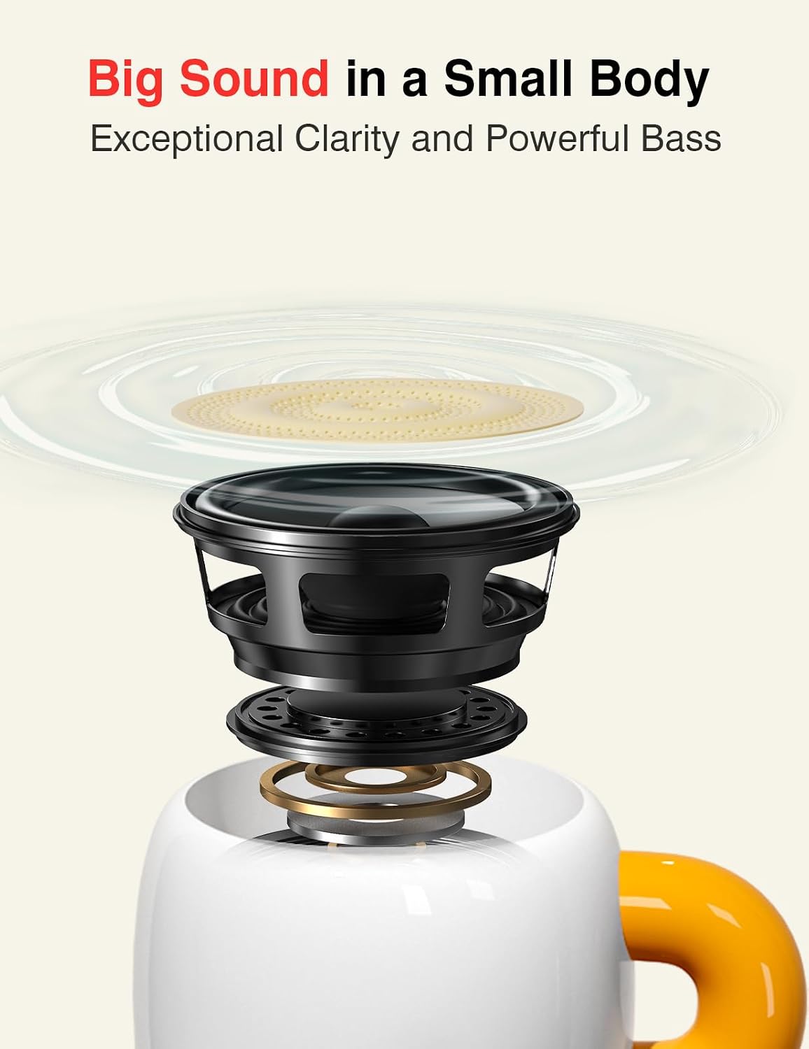 EWA IP67 A163 Bluetooth Speaker, Mini Portable Bluetooth Speaker with Creative Cup-Shaped Design, Waterproof, Loud