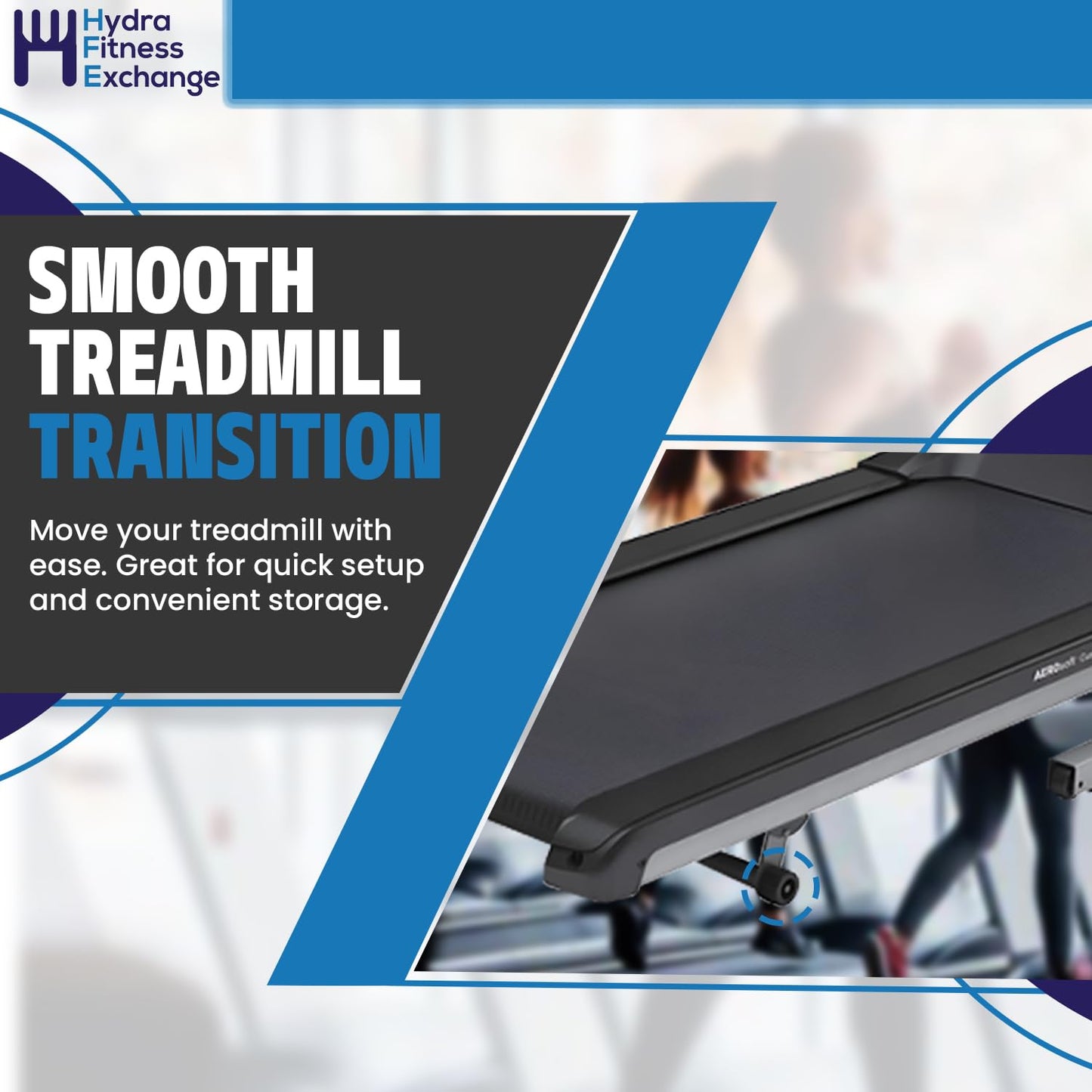 Hydra Fitness Exchange Treadmill Transport Wheel Black | Heavy Duty Caster Wheel for Moving Exercise Equipment | Works with Merit Triumph and Tempo 400T 710T 715T 30750 Treadmills | MPN 000006-AC
