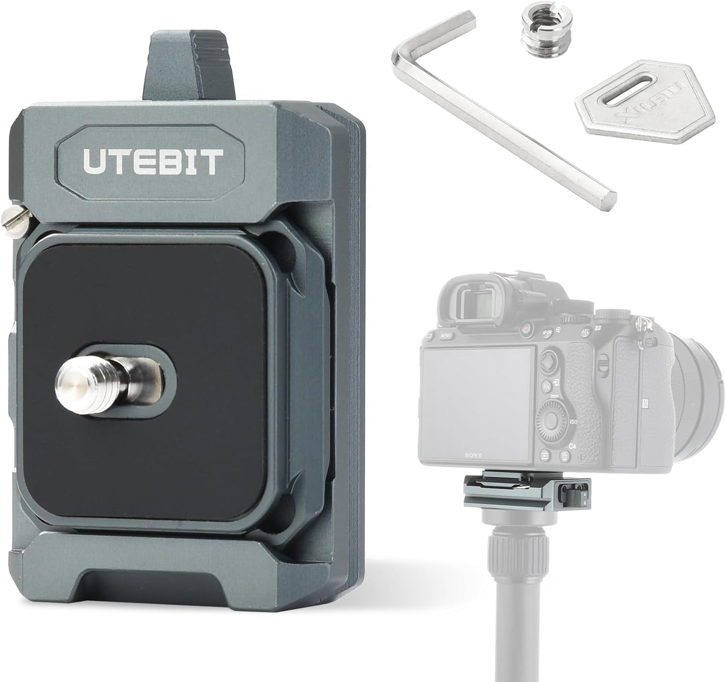 UTEBIT Arcac/F38 Setup 1/4" 3/8" Quick Release Plate Kit, Interface Camera Quick Release Plate Mount Quick w/ to Screw