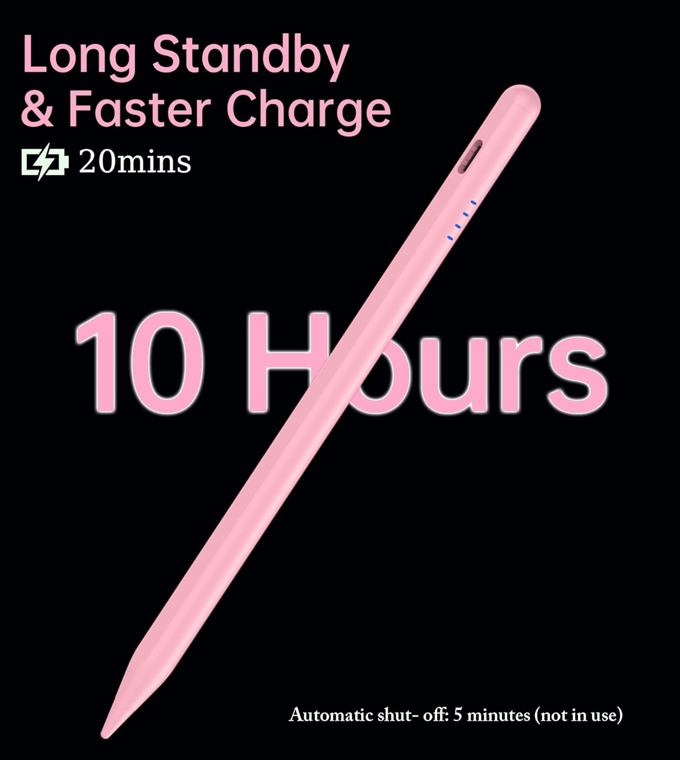 CMARS 2018-2025, 20Mins 6th-10th/A16, 11/12.9"/13"/M4, 3/4/5/M2/M3, 5/6 Stylus Pen for iPad Fast Charge for Apple