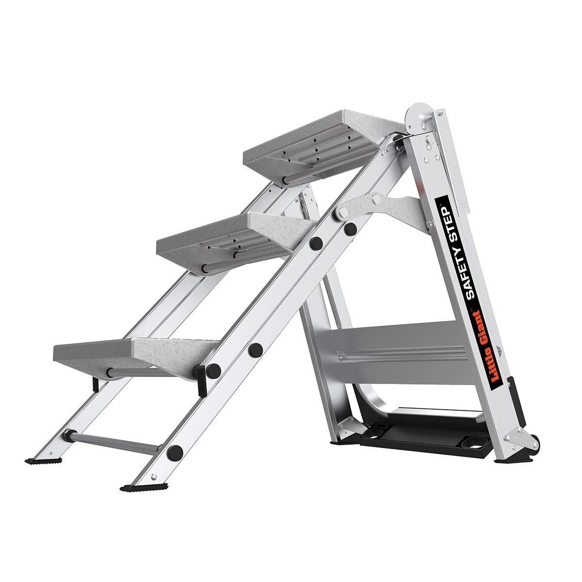 Little Giant Ladder Systems 10310BA Safety Step Stepladder with Handrail, 3-Step