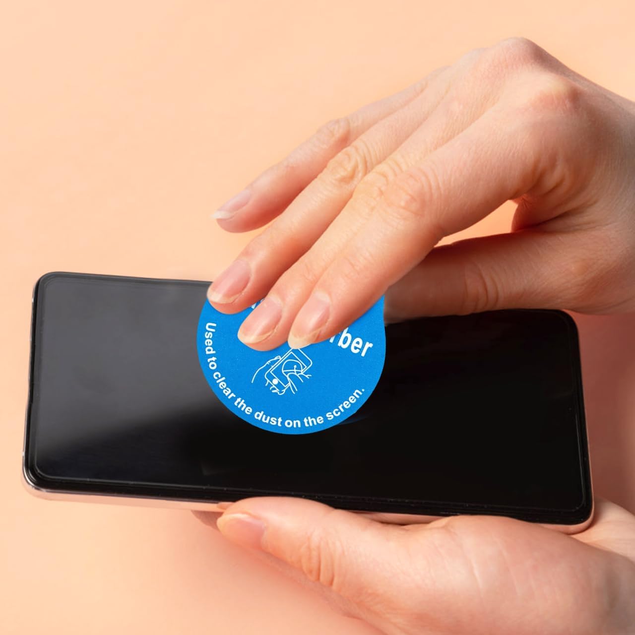 Uonlytech LCD Screen Cleaning Decals - 600 Pcs Portable Dust Removal Stickers for Phones & Tablets