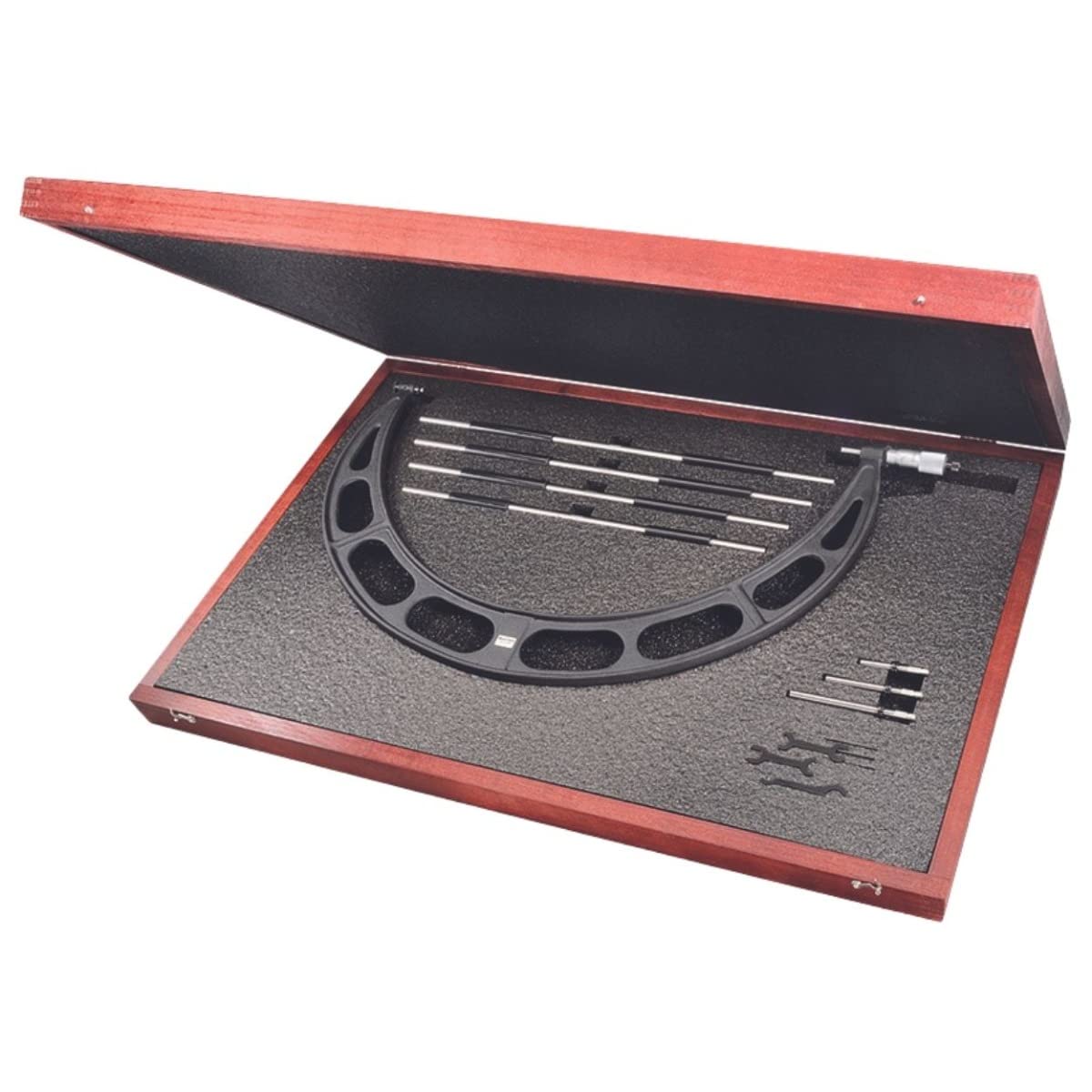 Starrett Interchangeable Anvil Micrometer Set with One-Piece Spindle, Ring-Type Knurled Lock Nut and Satin Chrome Finish - 16-20" Range, 001" Graduation - 224.1ERLZ