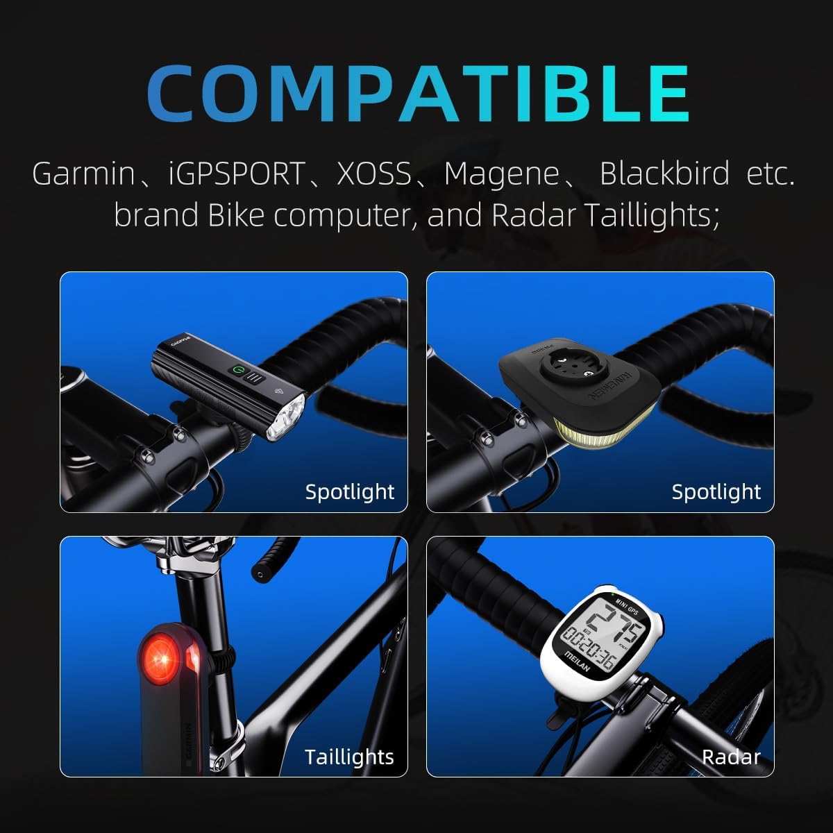 CYCLAMI Adjustable Out Front Bike Mount, Compatible with Garmin Edge, iGPSPORT, XOSS, CooSpo Magene, CYCPLUS GPS