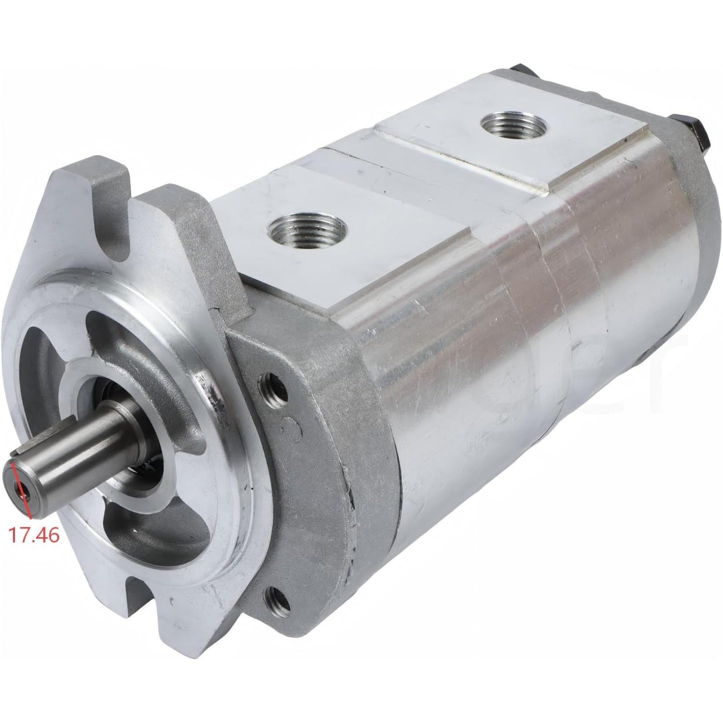 Zachager HGP-33A-F6-6R Fast Response & Durable Hydraulic Double Gear Pump Direct Replacement for Suitable for with a Shaft Diameter of 17.46mm.Oil inlet BSPT3/4" Oil outlet BSPT1/2"