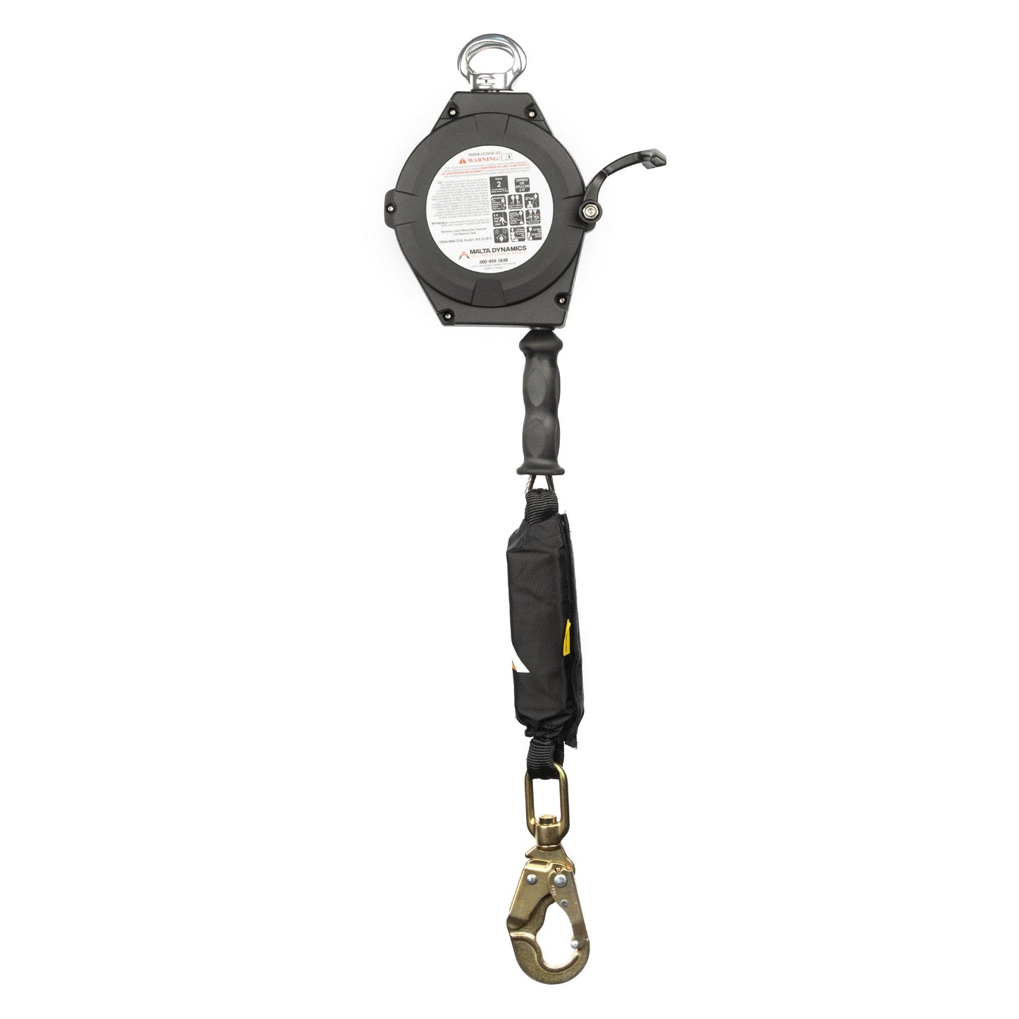 Malta Dynamics Edgehog Self Retracting Lifeline – 30’ Leading Edge Fall Protection Yoyo Cable, Class 2 Retractable Lanyard with Quick-Action Brake, OSHA and ANSI Compliant Safety Lanyard