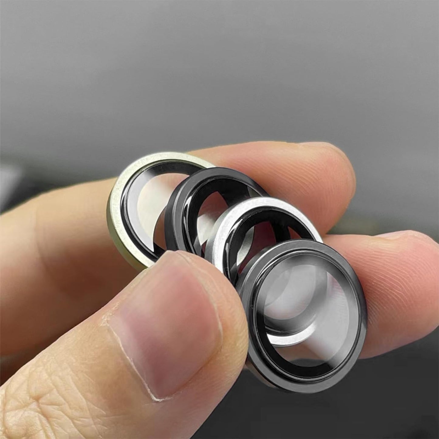 13 13 9H TENOC Camera Lens Protector for iPhone Pro & iPhone Pro Max, Tempered Glass Camera Screen Cover, Black Metal