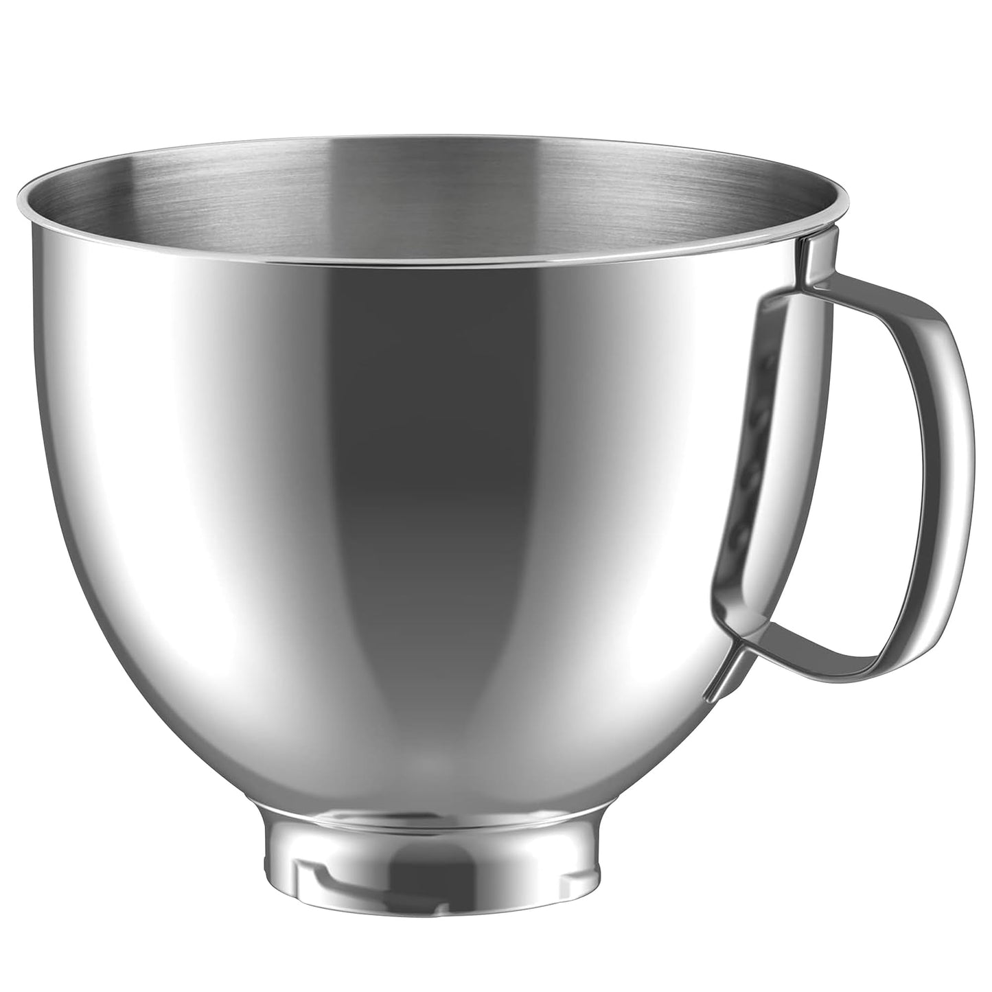 Stainless Steel Mixer Bowl for KitchenAid Artisan & Classic Series 4.5 Quart / 5 Quart Tilt-Head Stand Mixers, KSM150 Stainless Steel Bowl Replacement, Mixing Bowl for KitchenAid, Silver