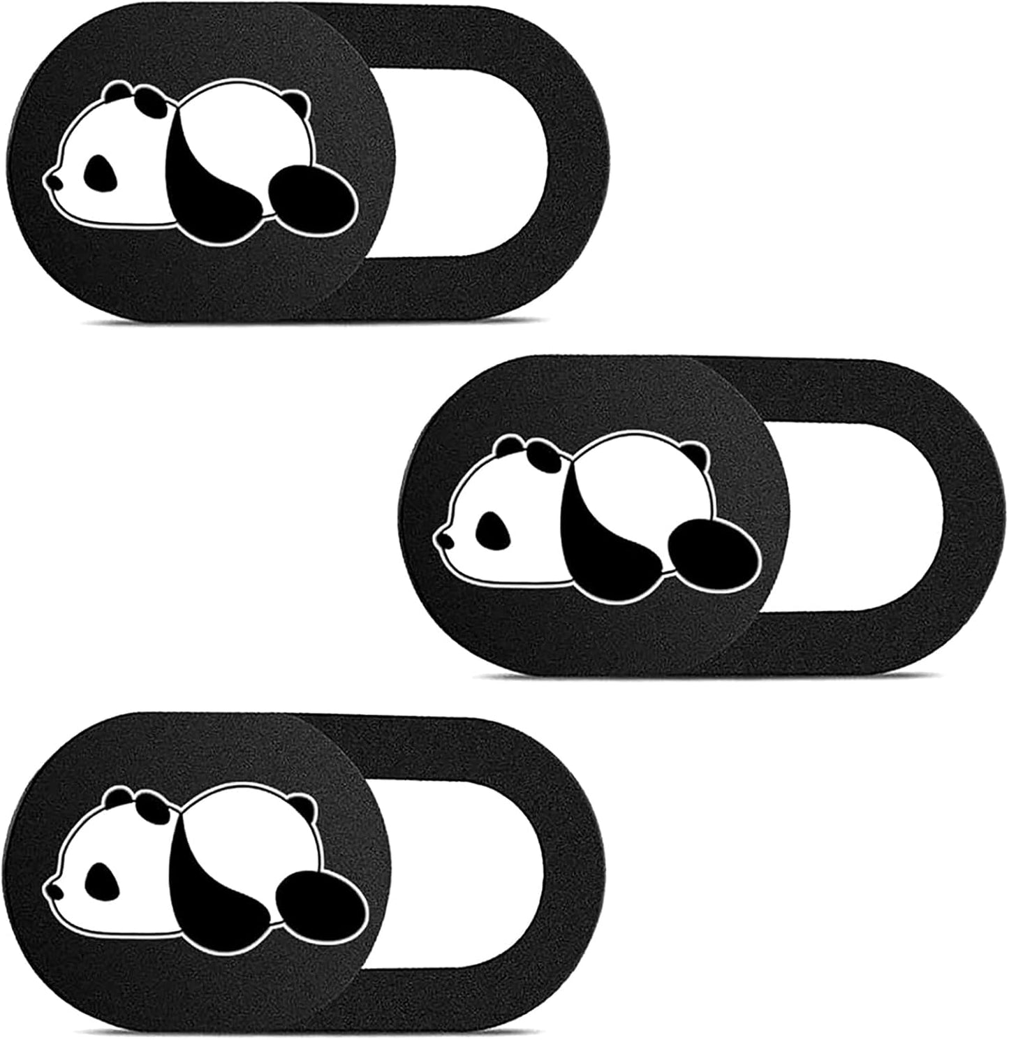 FanNicoo 0.7mm (3 Pack-Panda Webcam Cover Slide Cute Pattern Web Camera Cover Thin Fits for Laptop MacBook Pro iMac Air