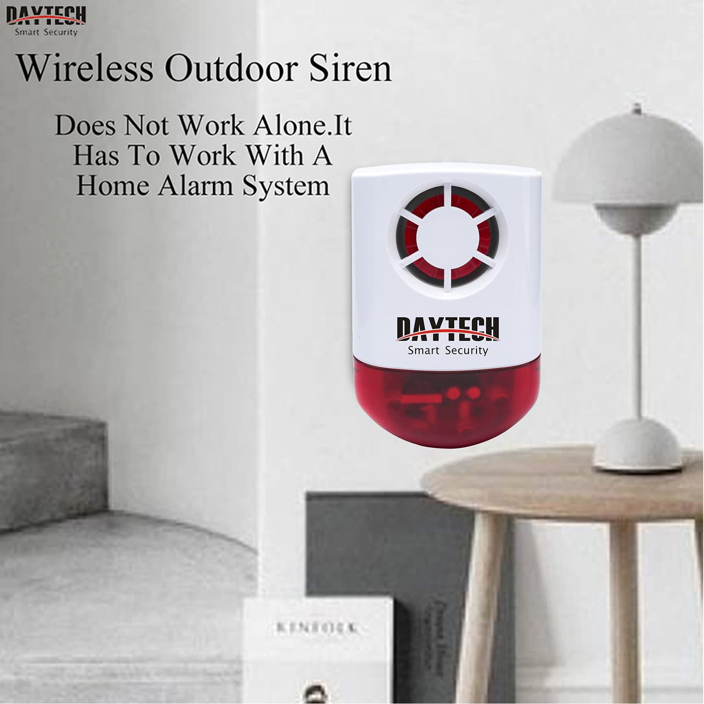 Daytech Strobe Siren Alarm Home Caring Loud Outdoor SOS Alert System