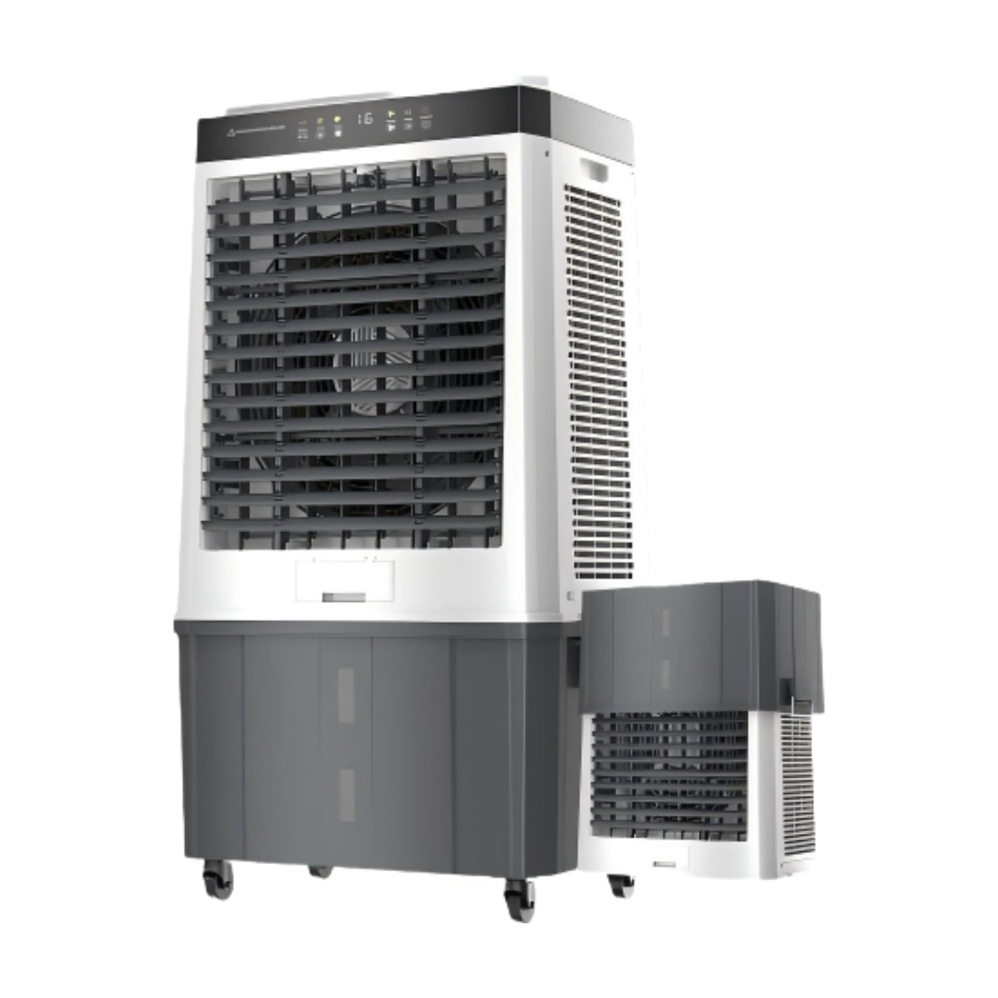 AKIRES 45" Large Swamp Cooler,5100 CFM Evaporative Air Cooler,16.5 Gal Water Tank Portable Air Cooler,120°Oscillation with Remote Control,12H Timer,3 Modes & Wind Speeds for Outdoor Indoor Use,Black