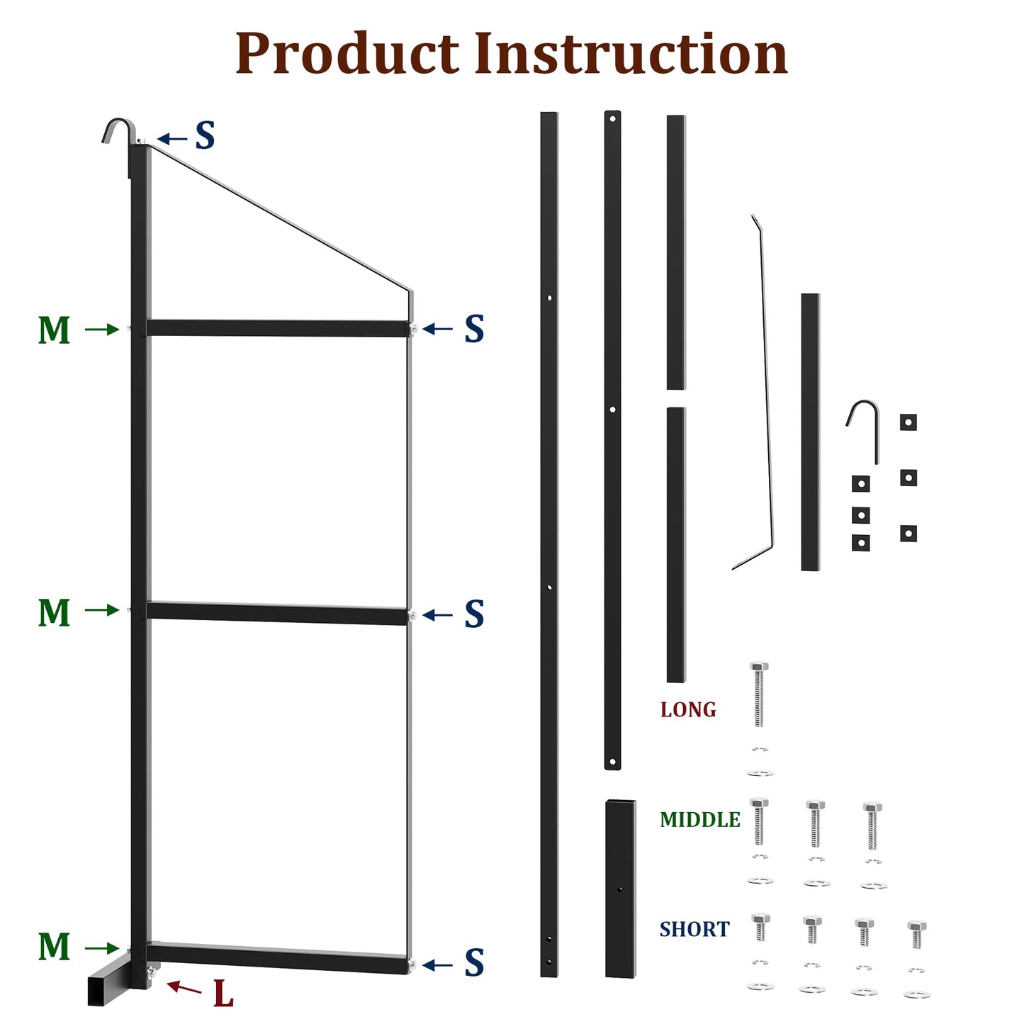 GarveeTech 4-Pack Shipping Container Shelving, 60" x 22" Hanging Cargo Shelving Brackets, 3-Tier Design, Powder Coated Steel, Quick Installation for Trailers, Garages, and Storage Containers