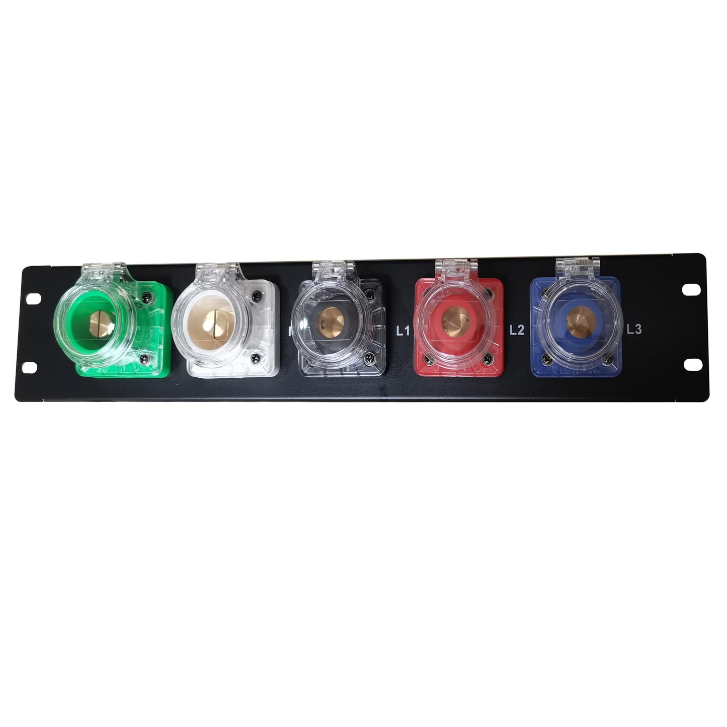 JUNMAN 400A Camlock Output Panel 3 Phase 2U Rack with Sockets Connectors